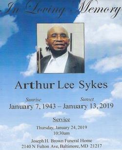 Arthur Sykes Obituary - Death Notice and Service Information