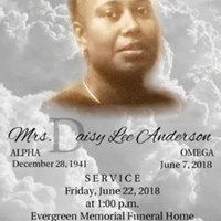 Daisy Anderson Obituary Dallas Texas