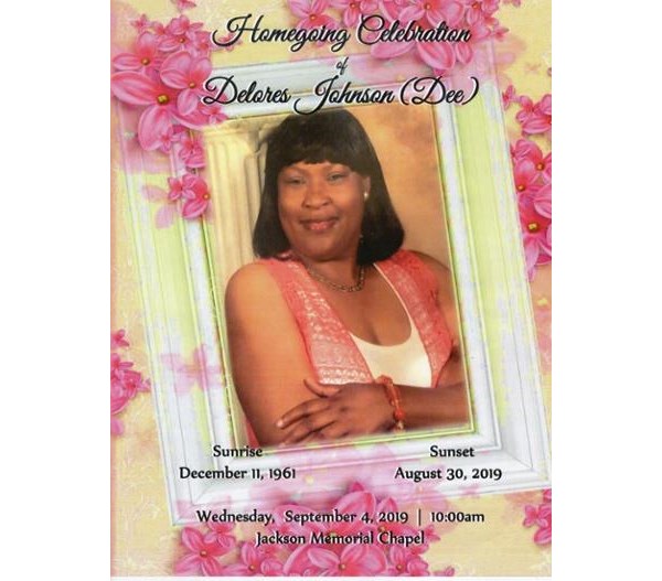 Delores Johnson Obituary Jackson Memorial Funeral Service Jackson