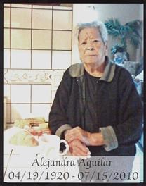 Alejandra Aguilar obituary, 1920-2010, SANTA ANA, CA