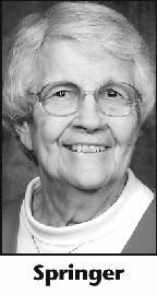 ROBERTA E. SPRINGER obituary, Ossian, IN