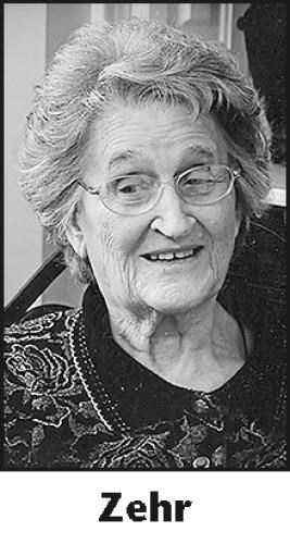 MABEL ZEHR Obituary 2016 Fort Wayne IN Fort Wayne Newspapers