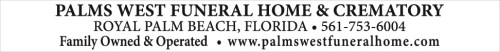 Angel McNICOL obituary, Royal Palm Beach, FL