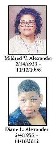 Mildred and Diane L. Alexander obituary