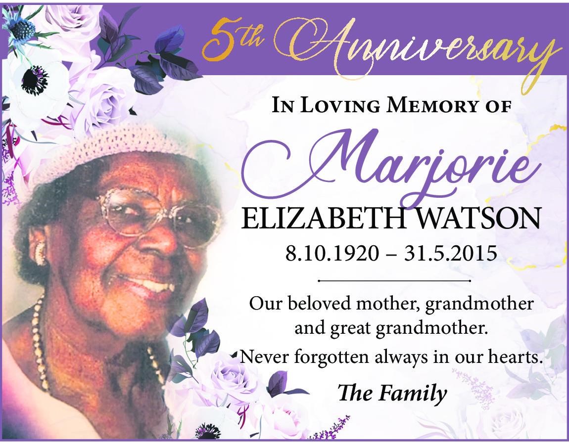 Marjorie Watson Obituary 2020 Hamilton Bermuda The Royal Gazette 