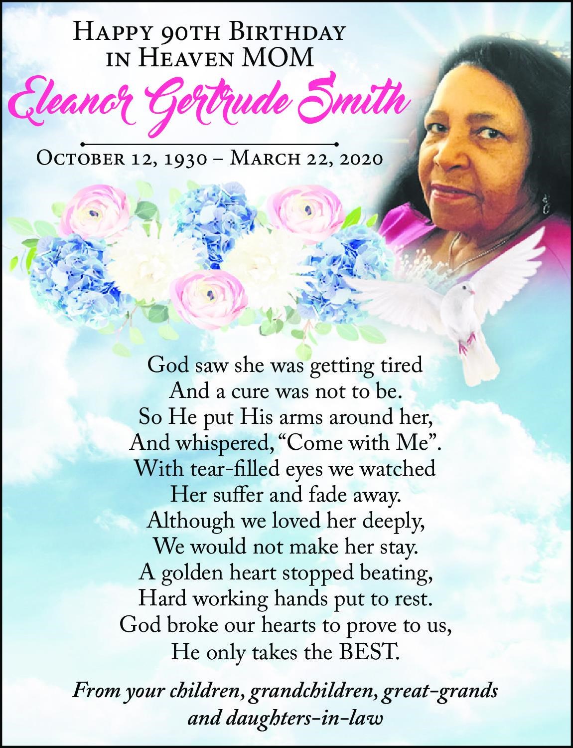 Eleanor Smith Obituary (2020) Hamilton Parish, Bermuda The Royal