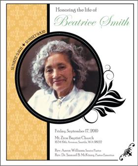 Beatrice Smith Obituary 2010 Seattle WA The Seattle Times