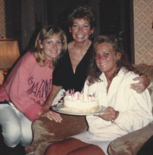 Alyce with daughters, Catherine and Jackie