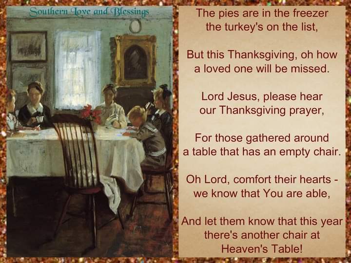 empty chair poem thanksgiving