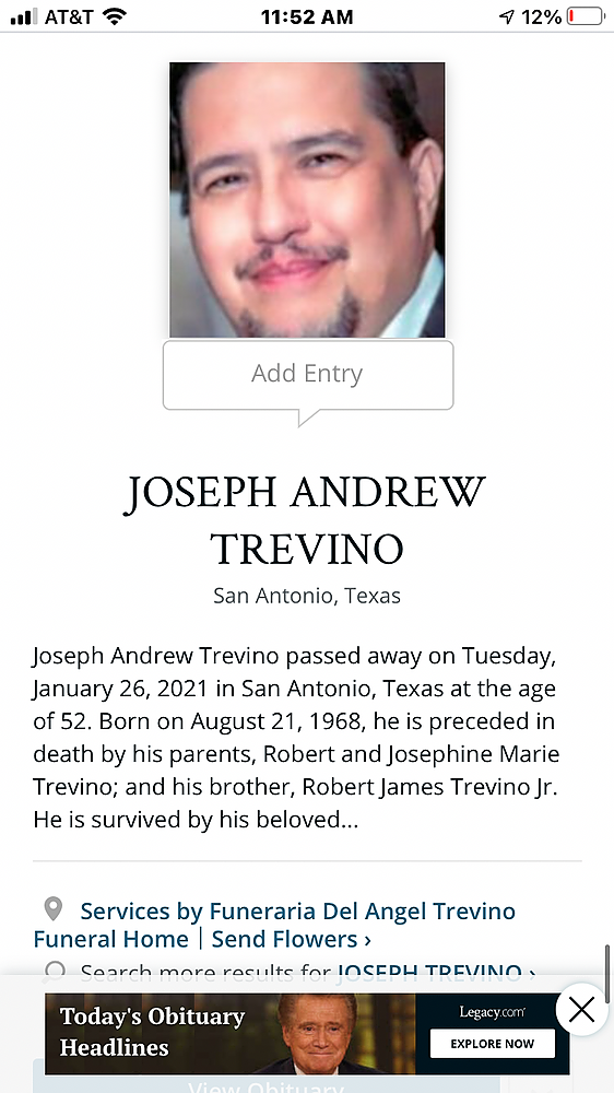 Jose V. Trevino - Obituary & Service Details